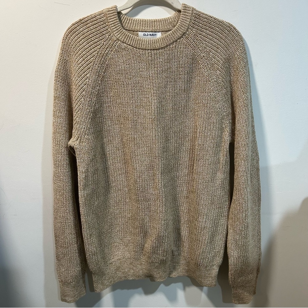 Old Navy Men’s Crew-neck knit 100% cotton  sweater size M